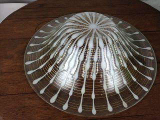 Vintage Hand Crafted Art Glass Signed Higgins Classic Lines Bowl P2 3