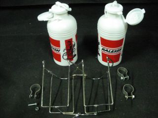 Vintage Raleigh Double Handlebar Mount WATER BOTTLE CAGE steel NOS 2