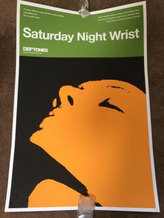 Deftones Saturday Night Serigraph 49 (poster Rare Lithograph) 24x36” Rare