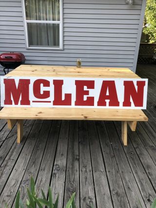 Vintage Large Southern Illinois Trucking Company Sign Mclean