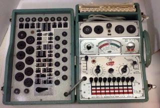 Vintage Seco 107 Tube Tester Mutual Conductance Meter w Index,  & 5