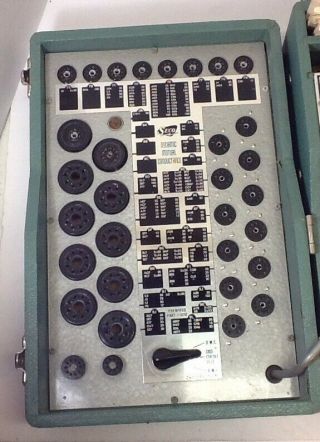 Vintage Seco 107 Tube Tester Mutual Conductance Meter w Index,  & 7