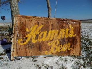 57 x 33 Hamms Beer Sign Vintage Embossed Metal Advertising Pub Bar Stout Sign 3