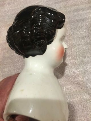 Rare Brown Eye German Large 7 3/4” Tall Porcelain China Doll Head 8
