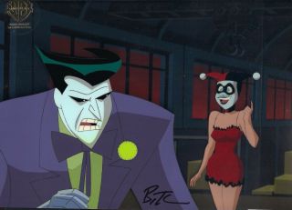 Bruce Timm Rare Harley Quinn & Joker Cel Mad Love Classic Signed Btas Wb