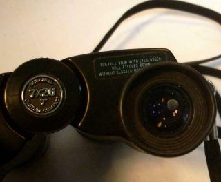 Vintage Bushnell Custom Compact 7x26 Field 7 Degree Binoculars W/Strap and Case 4