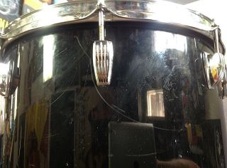 Vintage 1970 ' s Ludwig Black Vistalite Concert Tom 15 