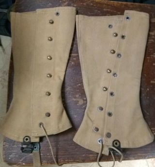 Ww2 Us Army Military Leggings Boot Cover Pair.
