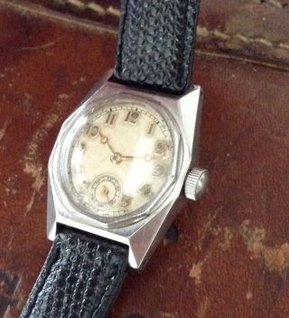 Francois Borgel Oxagonal Shaped Decagonal Screwback Case Gents Vintage Watch 5