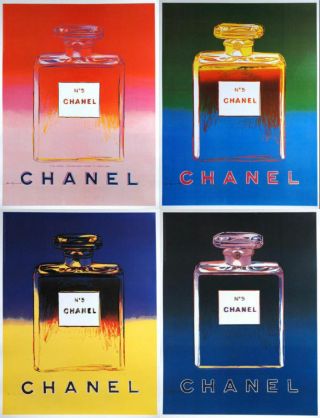 Chanel N5 Poster Set Of 4 Pop Art Andy Warhol 97 