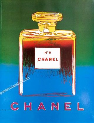CHANEL N5 POSTER SET OF 4 POP ART ANDY WARHOL 97 ' 22x29 VINTAGE FRENCH 5