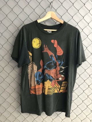 Vintage 1994 Rare Marvel Spiderman Shirt Size Large