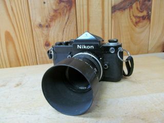 Vintage Nikon F2 Slr 35mm Film Camera W/ 50mm 1:2 Lens