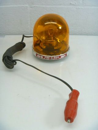 Vintage Federal Sign & Signal Fire Ball Fb - 1 12 Volt Series Amber