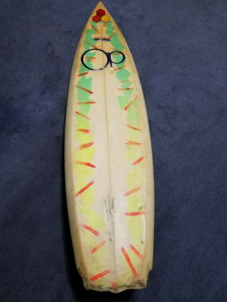 Rare Vintage Tom Curren Signed Channel Islands Canoe Surfboard Hanson,  Op,  Ripcurl