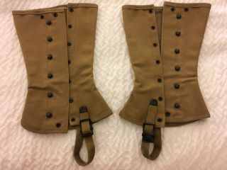 Ww2 Usmc / Usn Leggings Khaki Size 5