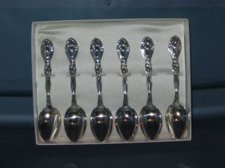 Set Of 6 Unger Bros Sterling Jonquil Demitasse Spoons 1904 " D " Monogram