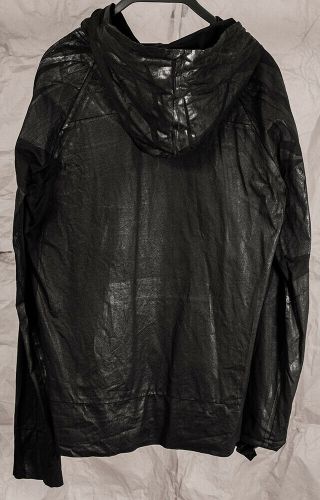 Dior Homme Hedi Slimane Luster AW03 Rare Black Waxed Hoodie 3