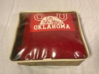 Vintage Pendleton Stadium Blanket Robe Bag Oklahoma Sooners Throw - 50 " X 69 "