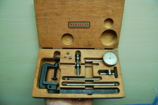 Vintage Starrett Machinist Tools No.  196 Universal Dial Test Indicator Set