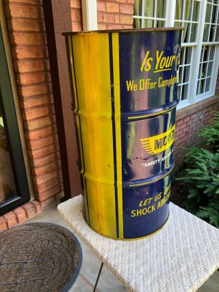 Vintage Monroe Shock Absorbers Drum/Barrel Service Station Display/Trash Can 3