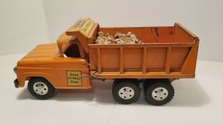 Vintage 1950s Tonka Big Mike State Hi - Way Dump Truck With Sand Bags