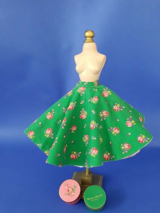 Vhtf Green Rosebud Skirt For Vintage Cissy