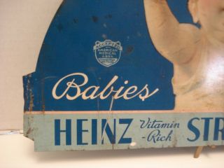 RARE Vintage Heinz 57 Baby Food Store Display Sign NO RACK 2