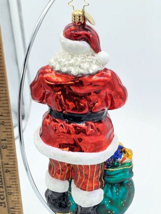 Vintage Christopher Radko Santa ornament - Coca Cola Santa - Molded Glass - Europe 4