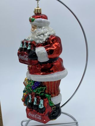 Vintage Christopher Radko Santa ornament - Coca Cola Santa - Molded Glass - Europe 6