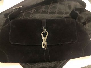 Gucci Vintage Authentic Women’s Black Suede Clutch Bag