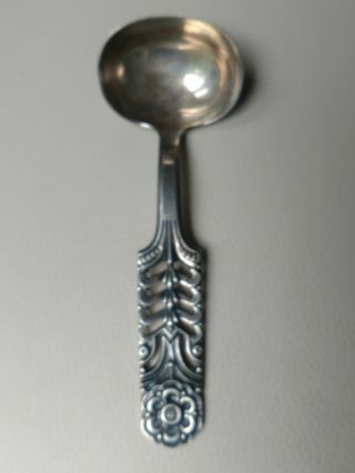 David Andersen Norway Sterling Silver 925 Gravy Ladle With Hook,  Floriform,  76g