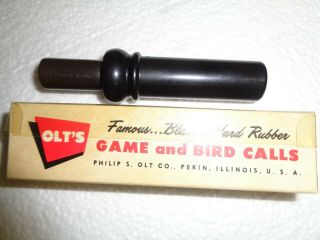 Pristine EUC Vintage PS OLT D - 2 Keyhole Duck Call,  TRADEMARK No.  348205 2