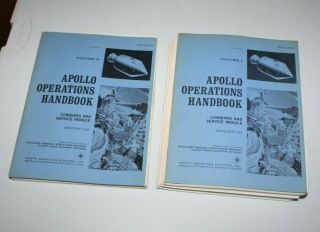 1966 Apollo Operations Handbook Volume 1 & 2 Rare Booklet Papers Manuscript