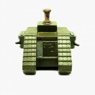 Vintage 1920 ' s Ronson AMW Green WWI Tank Striker Table Lighter - 6