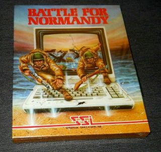 Vintage Ssi Battle For Normandy Video Game For Atari & Apple,