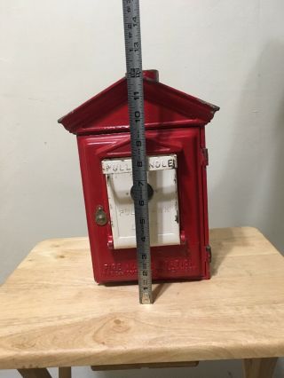 Vintage Red Gamewell Fire Alarm Pull Station Box