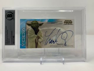 Extremely Rare Star Wars Frank Oz As Yoda Topps Autograph Card Beckett Bas