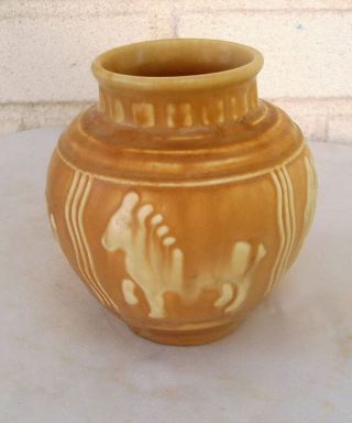 Wonderful Rare Antique Rookwood Art Pottery Vase Horses/ Ponies Year 1935
