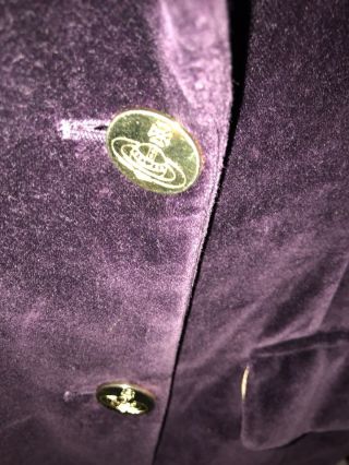 Ladies Vivienne Westwood Purple Velvet Jacket Sz 10.  Vintage. 5