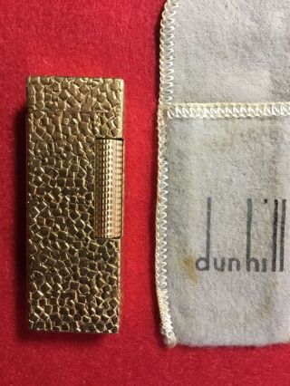 Vintage Dunhill Lighter 14k Solid Gold Outer Jacket