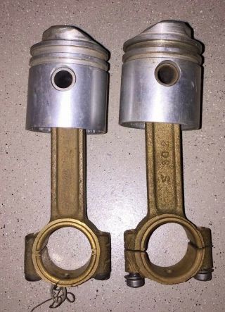 Maytag Twin Cylinder Engine Pistons And Rods Nos Vintage Motor