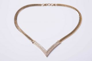Vintage C1970s Christian Dior Diamante Collar Necklace