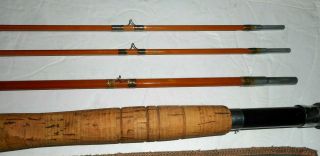 Vintage Bamboo 9 ' Fly Fishing Rod South Bend No.  24 Sleeve,  incl. 3