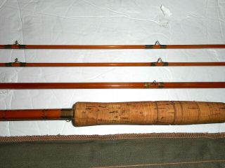 Vintage Bamboo 9 ' Fly Fishing Rod South Bend No.  24 Sleeve,  incl. 4