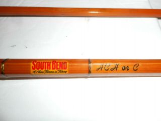 Vintage Bamboo 9 ' Fly Fishing Rod South Bend No.  24 Sleeve,  incl. 7