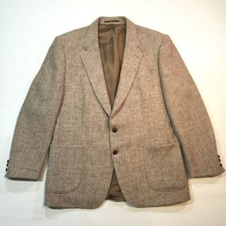 Harris Tweed Mens Blazer Coat Jacket Wool 46r Two Button