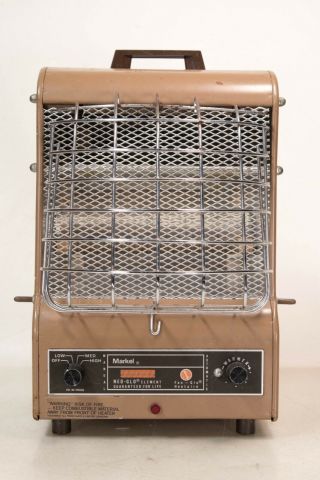 Markel Fan Glo Heetaire Vintage Heater Model 198te Made In Usa Retro Steampunk