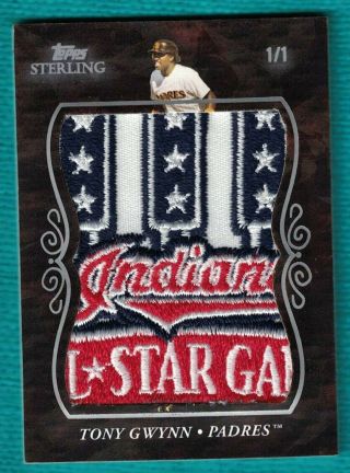 Tony Gwynn Topps Sterling 1/1 Game Cleveland All Star Patch Extremely Rare