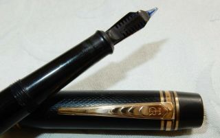 ANTIQUE ONOTO DE LA RUE FOUNTAIN PEN No 5 14K GOLD MED FLEX NEAR - 140 mm 9